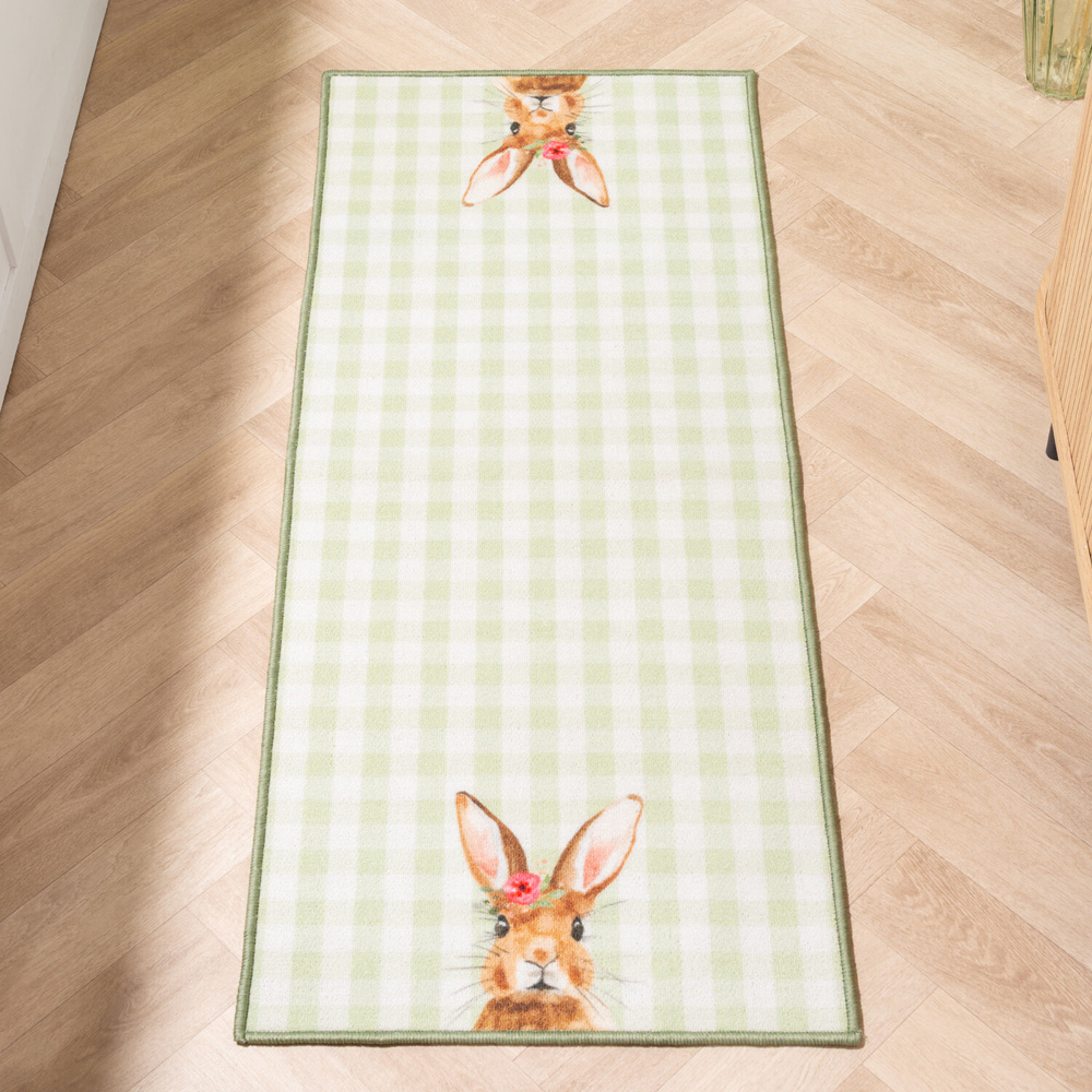 Easter Washable Runner Green Image 2
