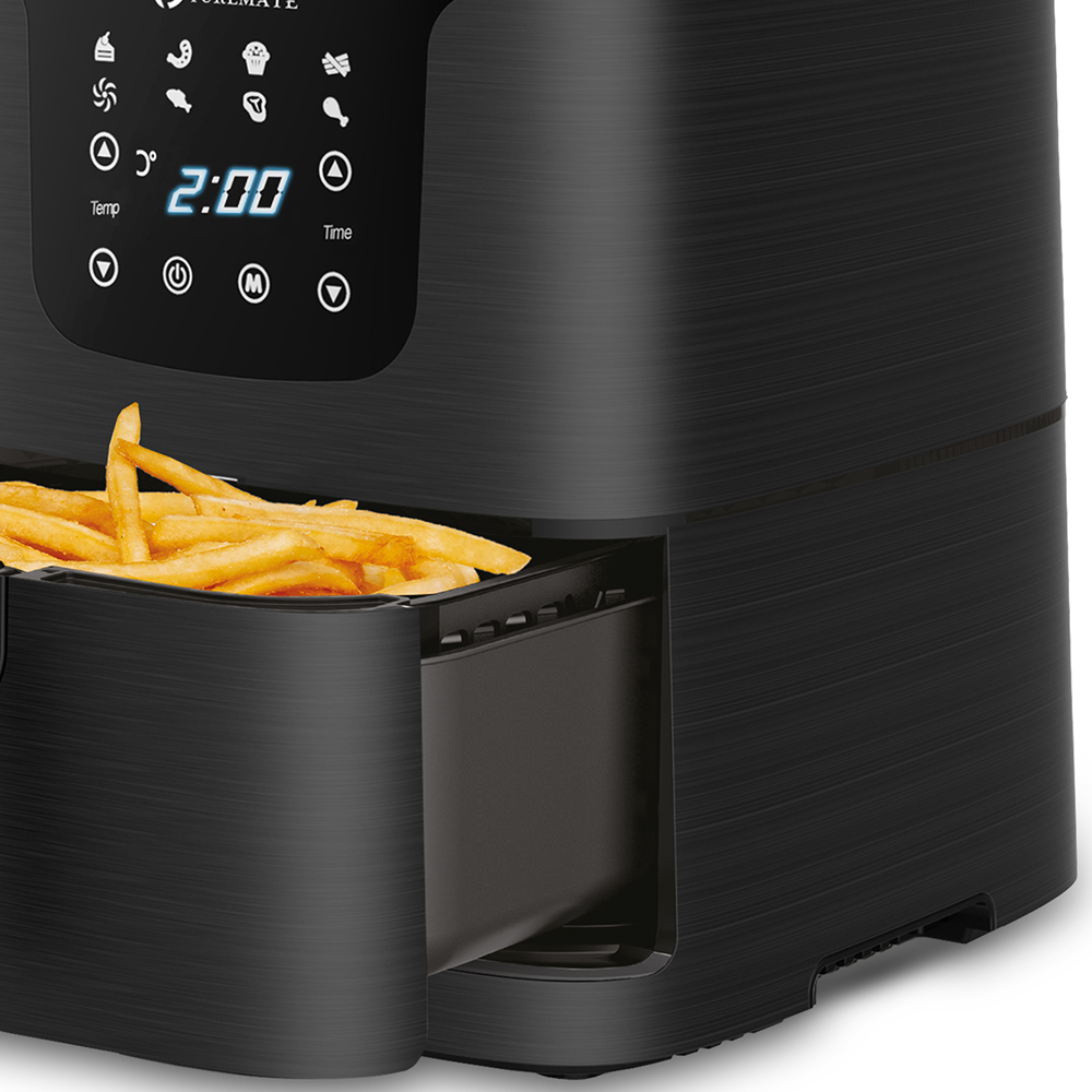 PureMate Black Digital Air Fryer with Timer 5.5L Image 3