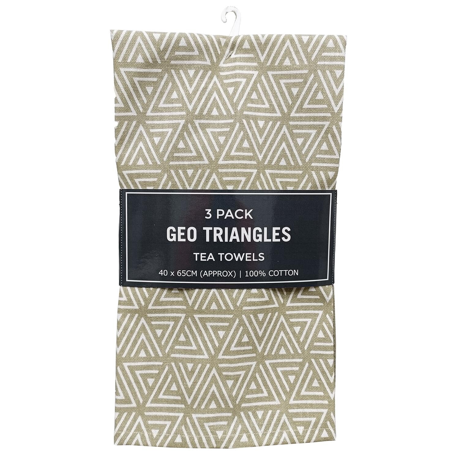 Pack of Three Geo Triangles Tea Towels Image 1