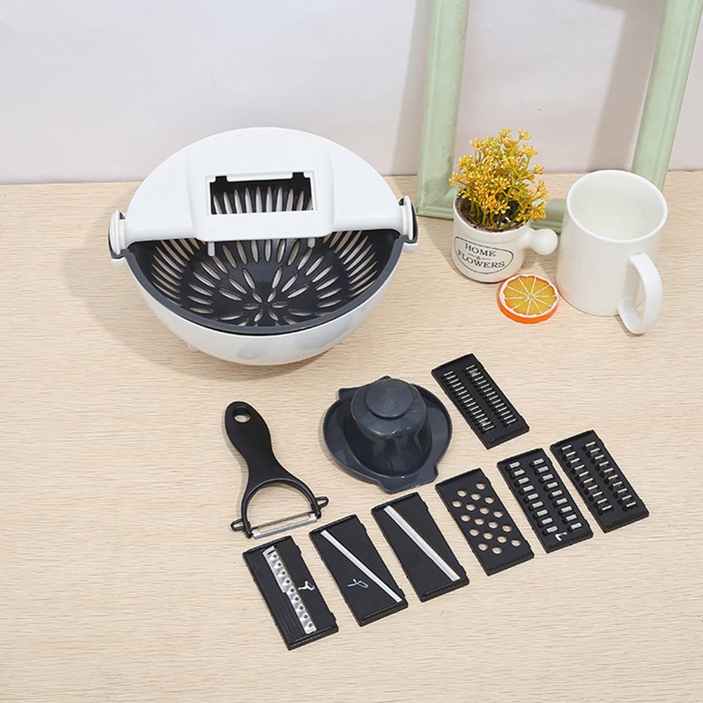 Living and Home Multi Function Vegetable Grater with Drain Basket Image 6