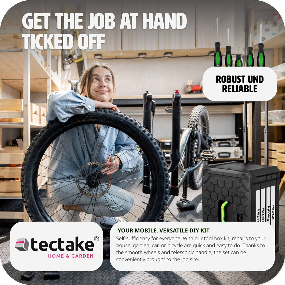 tectake 899 Piece Tool Box Set with Wheels Image 8