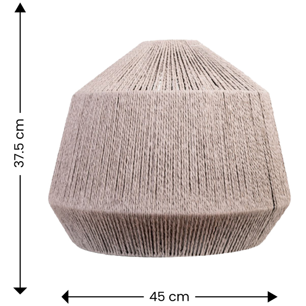 ValueLights Riad Grey Rope Ceiling Pendant Shade Image 4