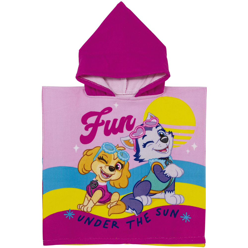 Paw Patrol Towel Poncho - Pink Image 1