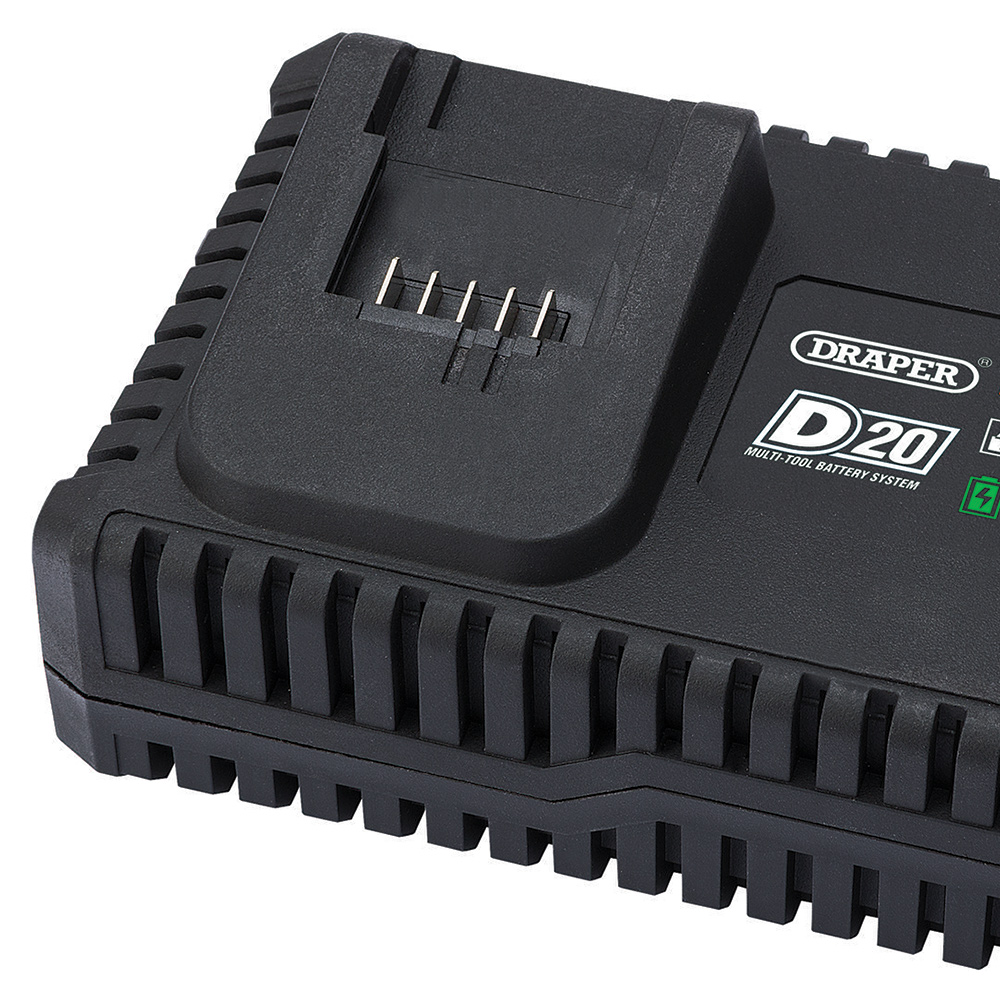 Draper D20 20V 4A Fast Battery Charger Image 3