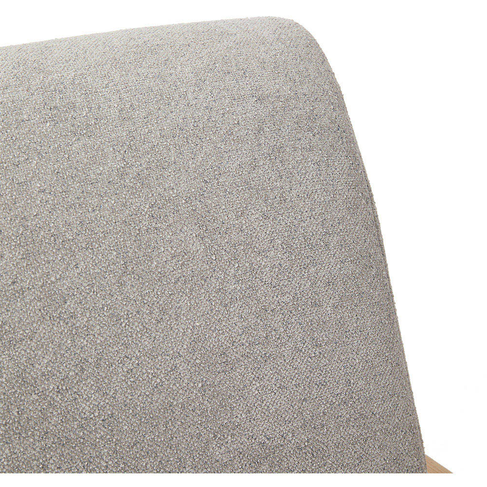 Living and Home Grey Chenille Upholstered Armchair Image 4