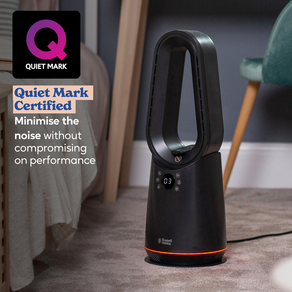 Russell Hobbs RHCBLDL3IN1B-SMT Black Smart Wi-Fi Enabled Compact Bladeless Heat and Cool Fan Image 8