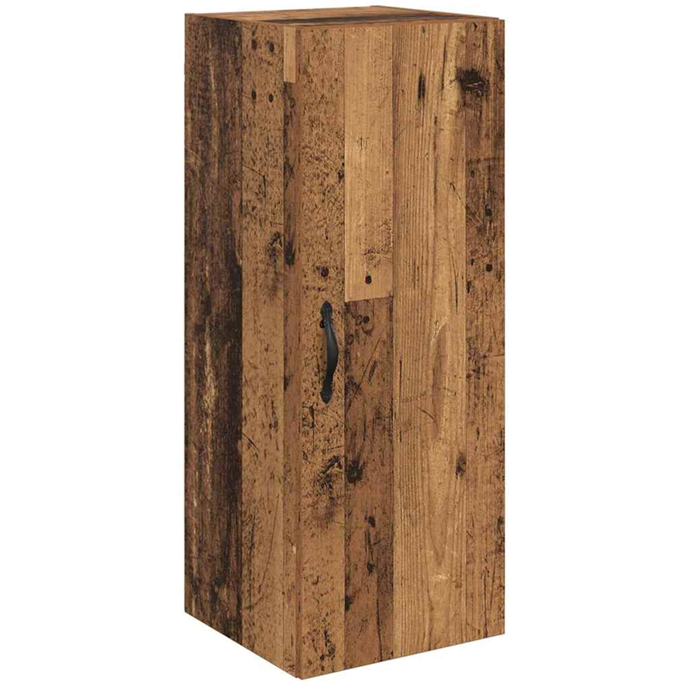 vidaXL Single Door 3 Drawer Old Wood Tall Slim Highboard Image 7