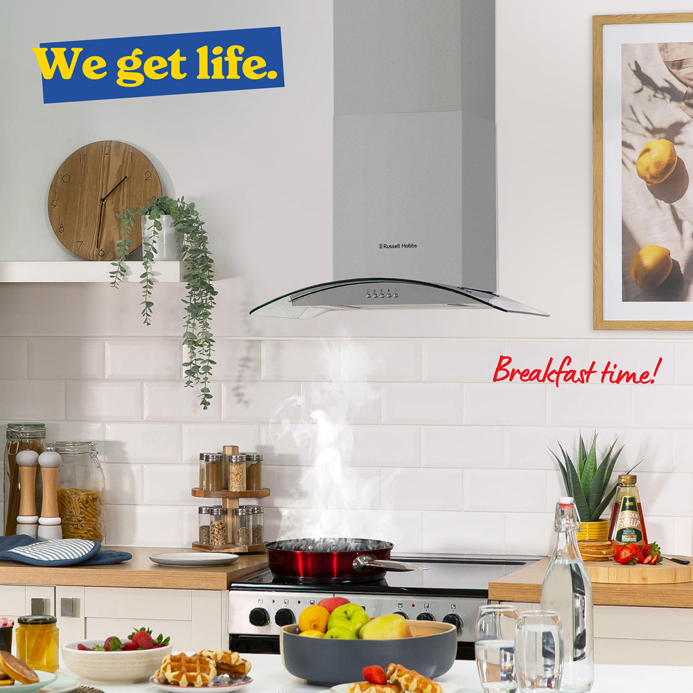 Russell Hobbs RHGCH901SS-M/01 Stainless Steel 90cm Wide Chimney Cooker Hood Image 4