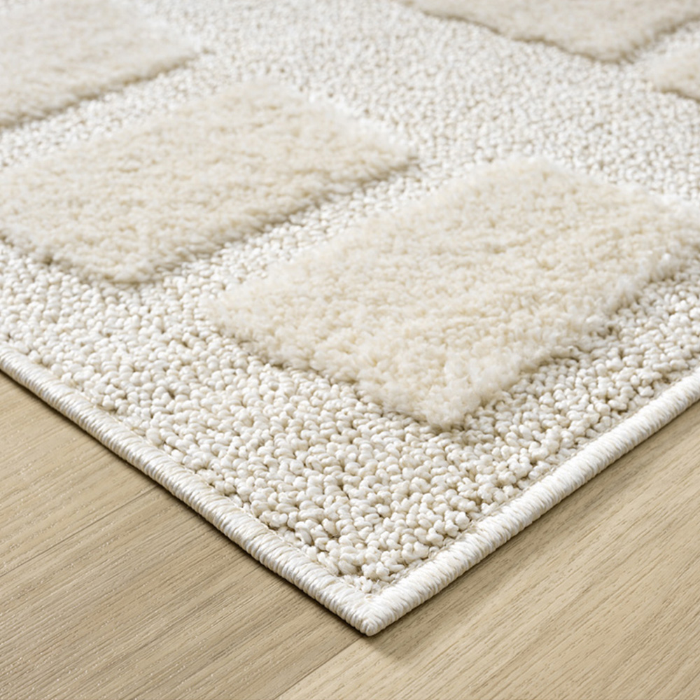 Desire Rugs Isabella Cream Embossed Cobble Rug 60 x 220cm Image 3