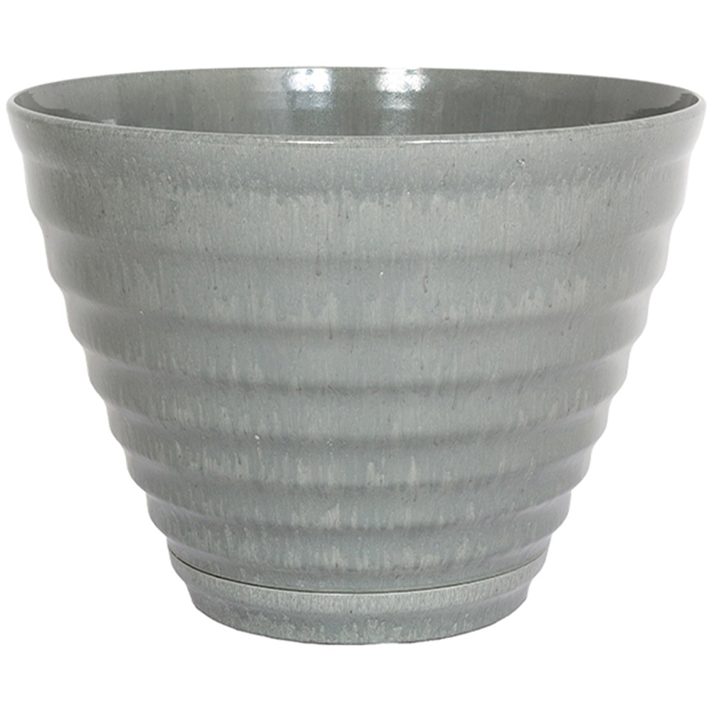 Plant Avenue Vale Grey Planter with In Built Saucer 40cm Image 1