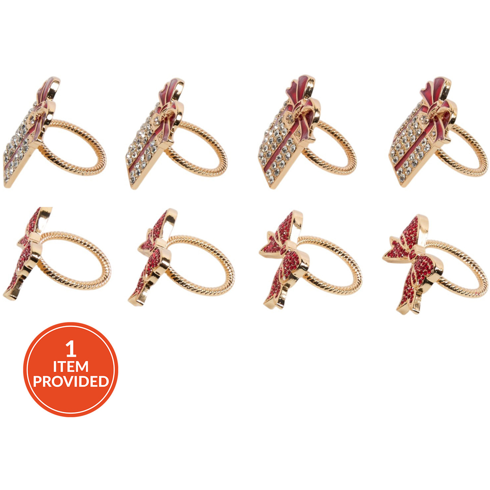 Pack of 4 Assorted Christmas Napkin Rings Image 1
