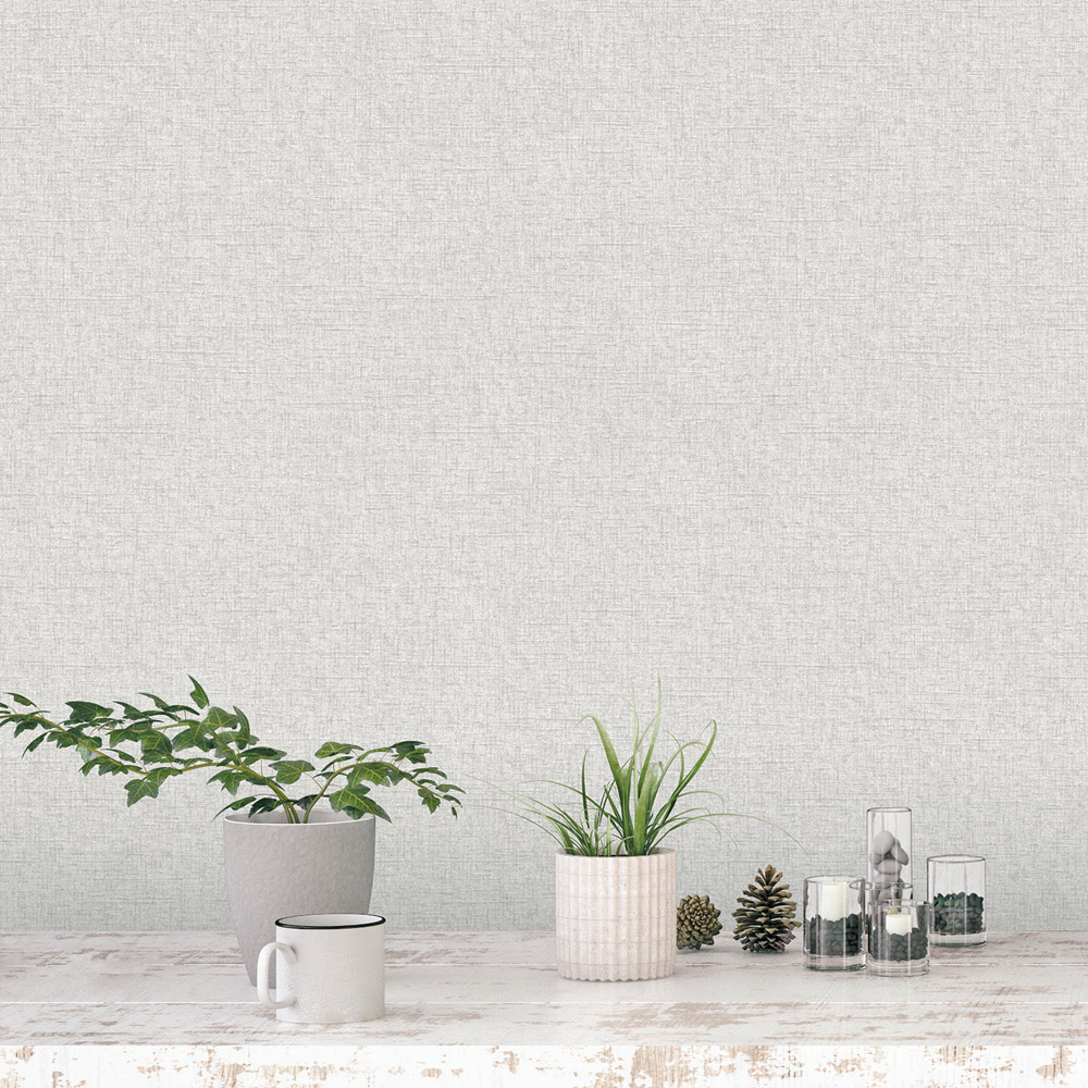 Galerie Evergreen Semi Plain Grey Wallpaper Image 2