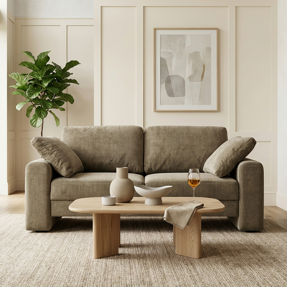 Dalton 3 Seater Sofa Olive Image 1