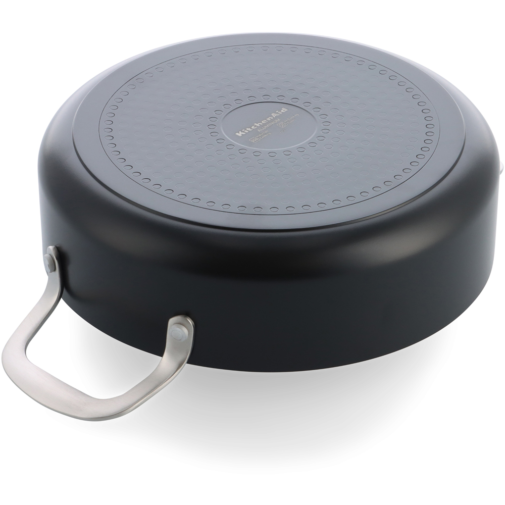 KitchenAid 24cm Matte Black Coloured Aluminium Skillet with Lid Image 4