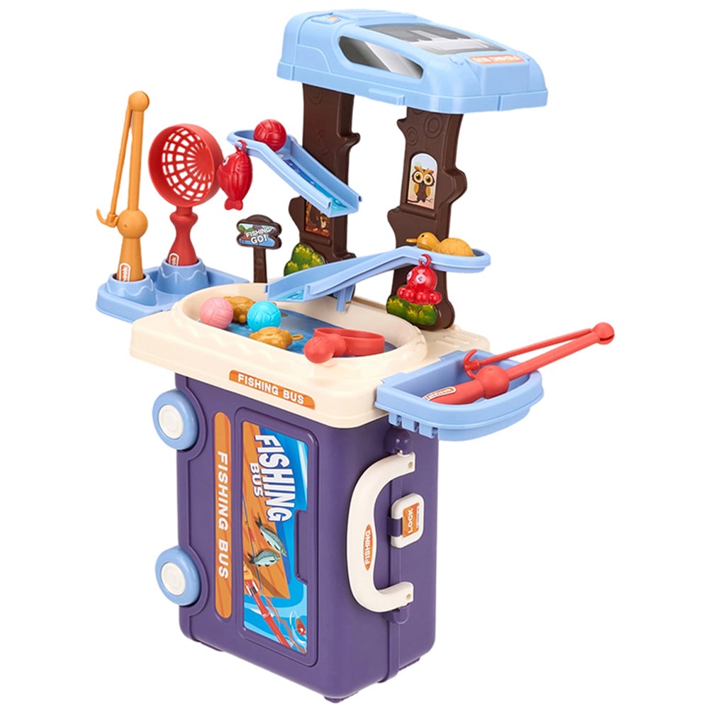 H&O Direct 3-in-1 Fishing Bus Pretend Play Set Image 1