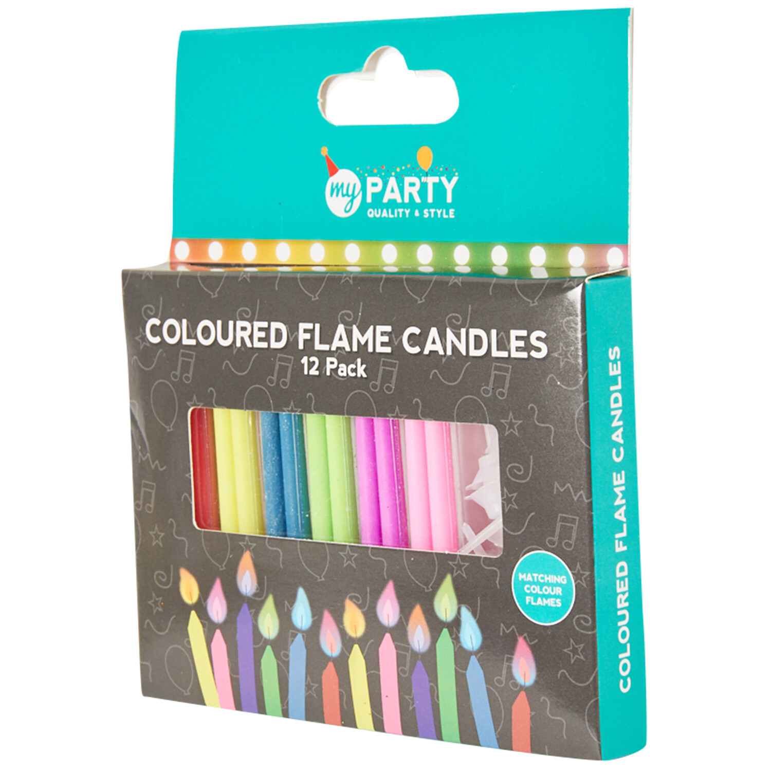 Coloured Flame Candles - Multicolour Image 2