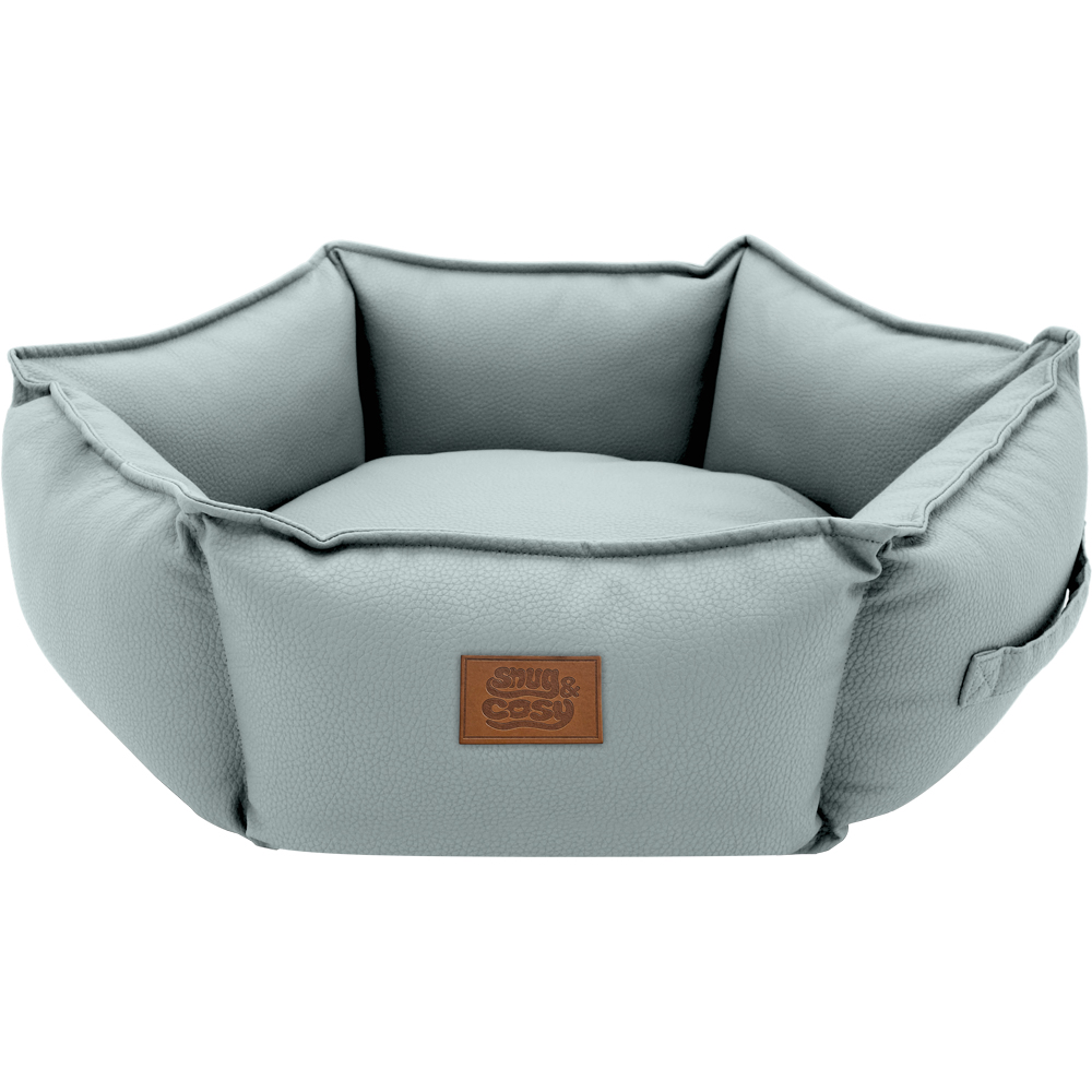 Snug & Cosy Monza Medium Hexagon Blue Dog Bed Image 1