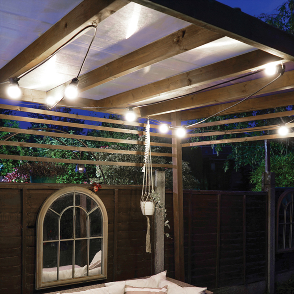 Eagle Connect Festoon 20 Cool White Clear Lamps LED String Light 10m Image 1