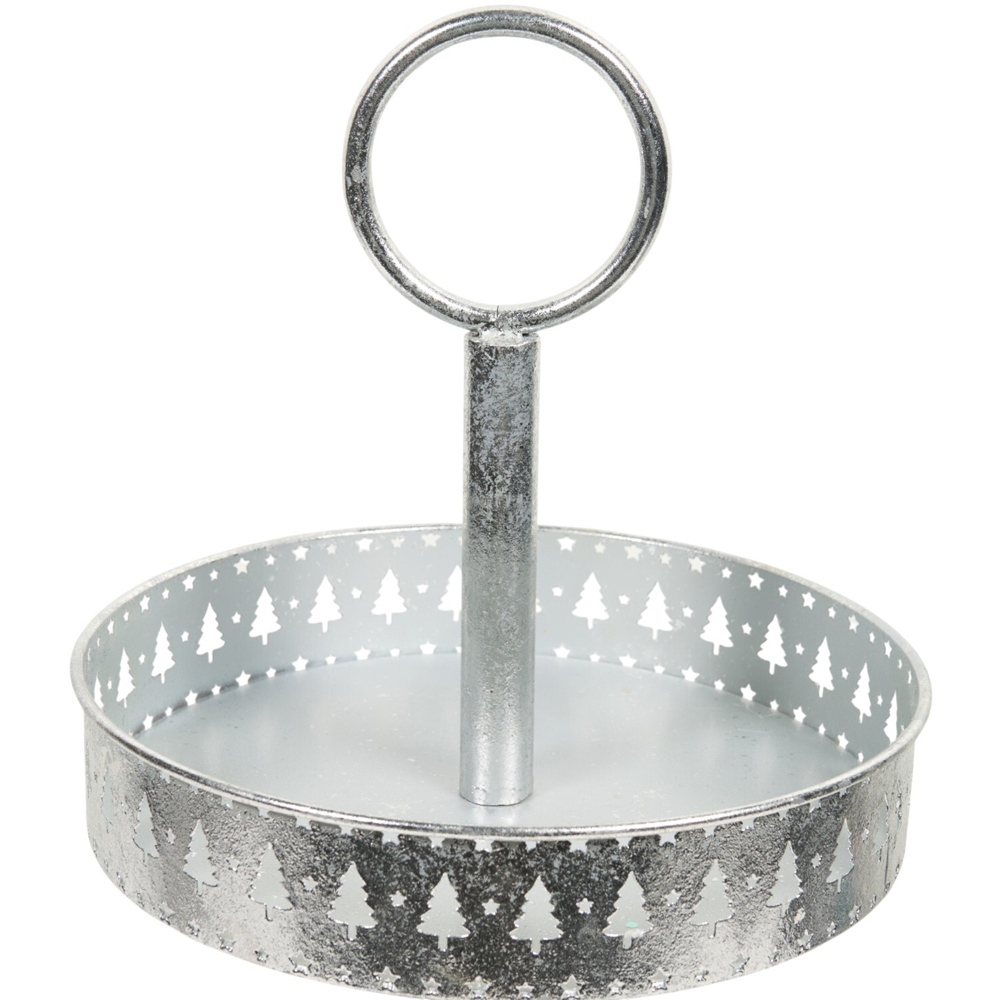 2-Tier Glistening Tower Silver Image 4