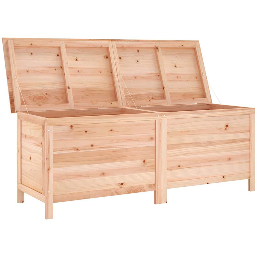 vidaXL 56.5 x 150 x 50cm Brown Fir Wood Garden Storage Box Image 2