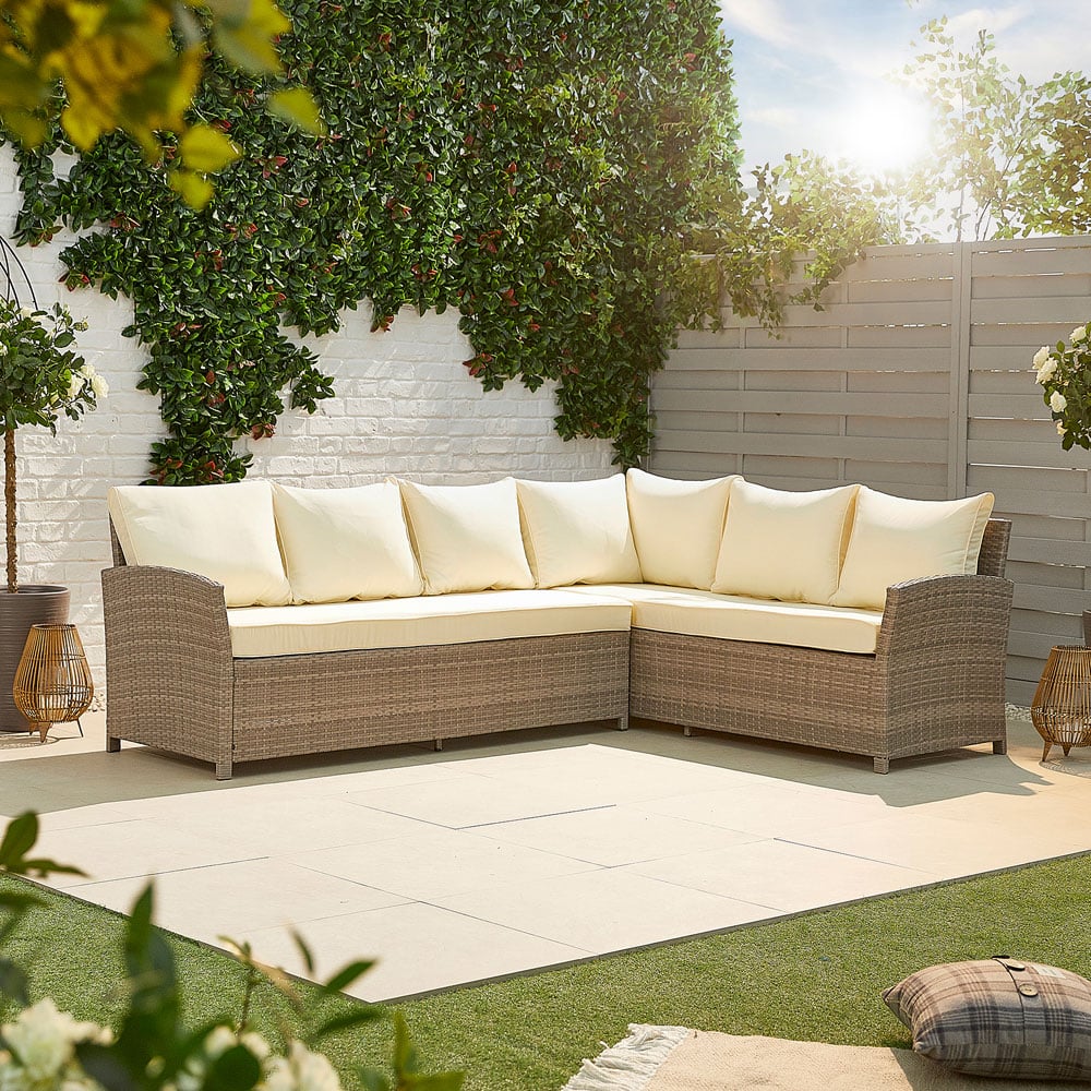 MMT Furniture Designs 8 Seater Rattan L Shaped Garden Dining Set Image 4