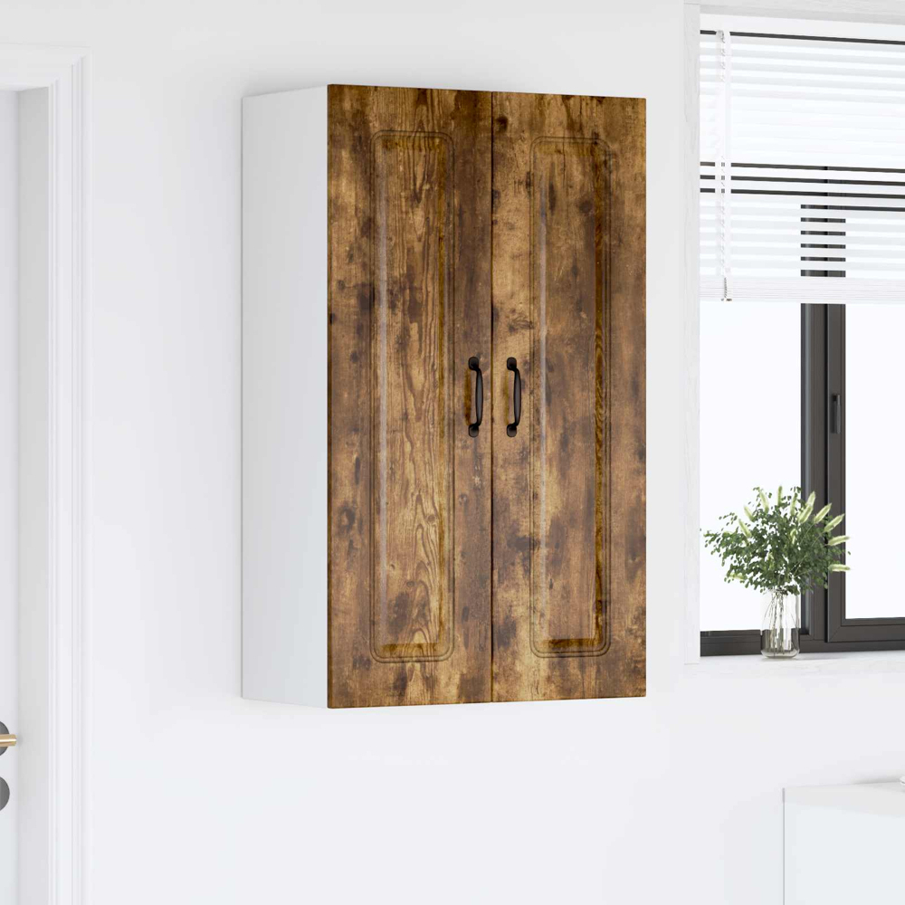 vidaXL 2 Door Smoked Oak Kitchen Wall Cabinet Image 9