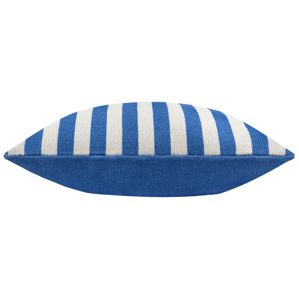 furn. Deck Stripe White and Blue Woven Polyester Filled Outdoor Cushion 59 x 59cm Image 3