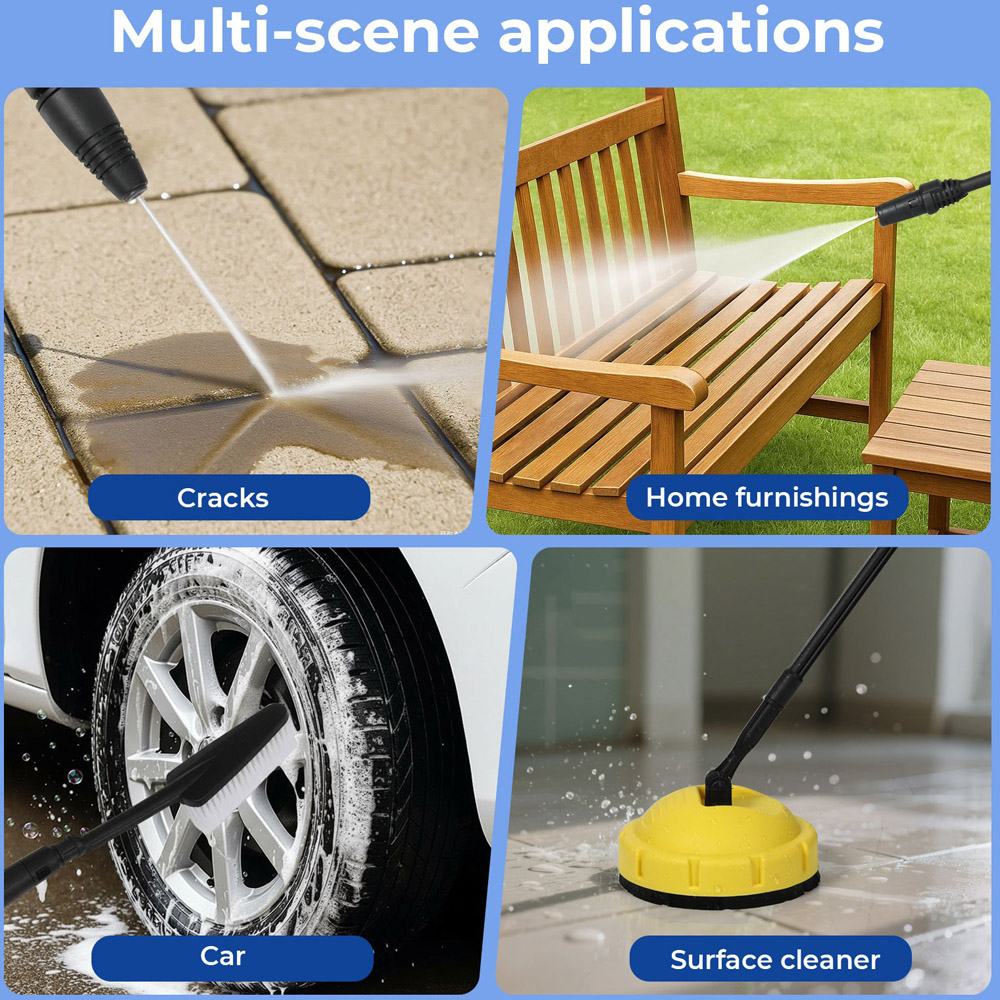 Traderight HW0291-UK 135 Bar High Power Electric Car Pressure Washer with Accessories Image 5