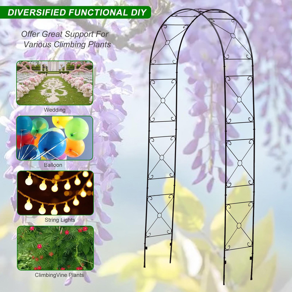Gr8 Garden Metal Decorative Cross Garden Arch Image 6