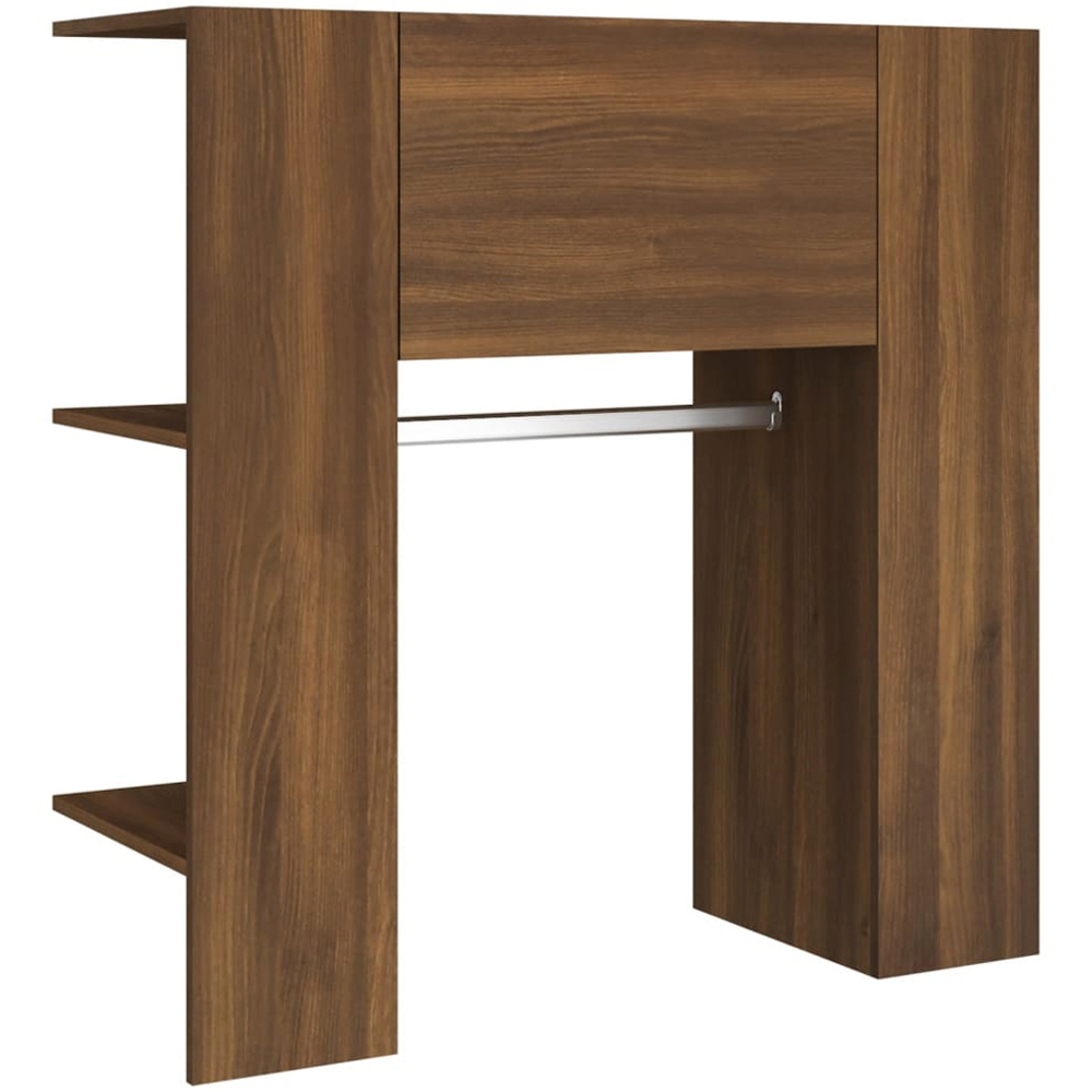 vidaXL Single Door 2 Shelf Brown Hallway Cabinet Image 6