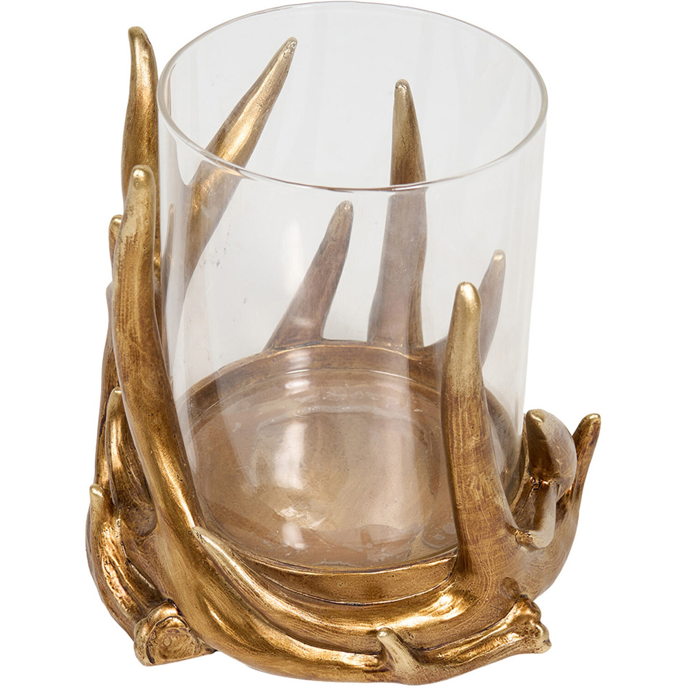 Gold Antler Candle Holder Image 3
