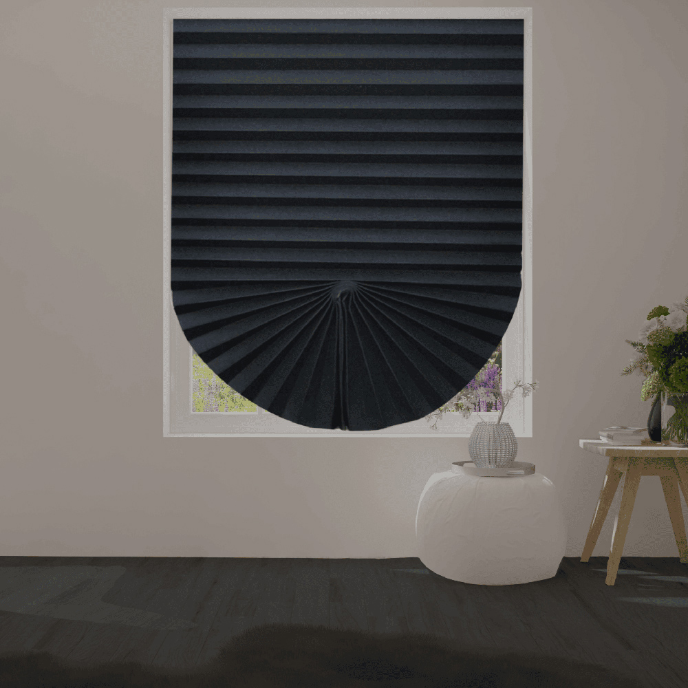 Caecus Self Adhesive Pleated Blind Black 90 x 150cm 6 Pack Image 3