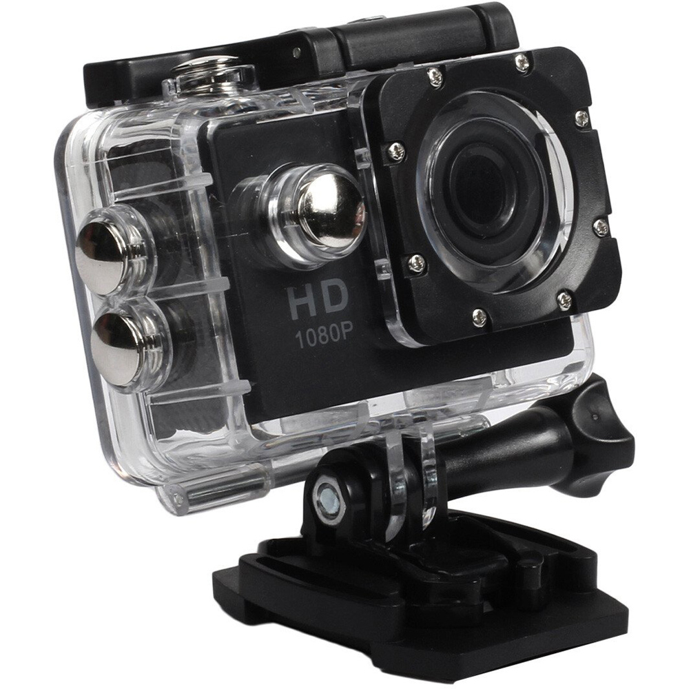 Action Camera with SD Card - Black Image 1