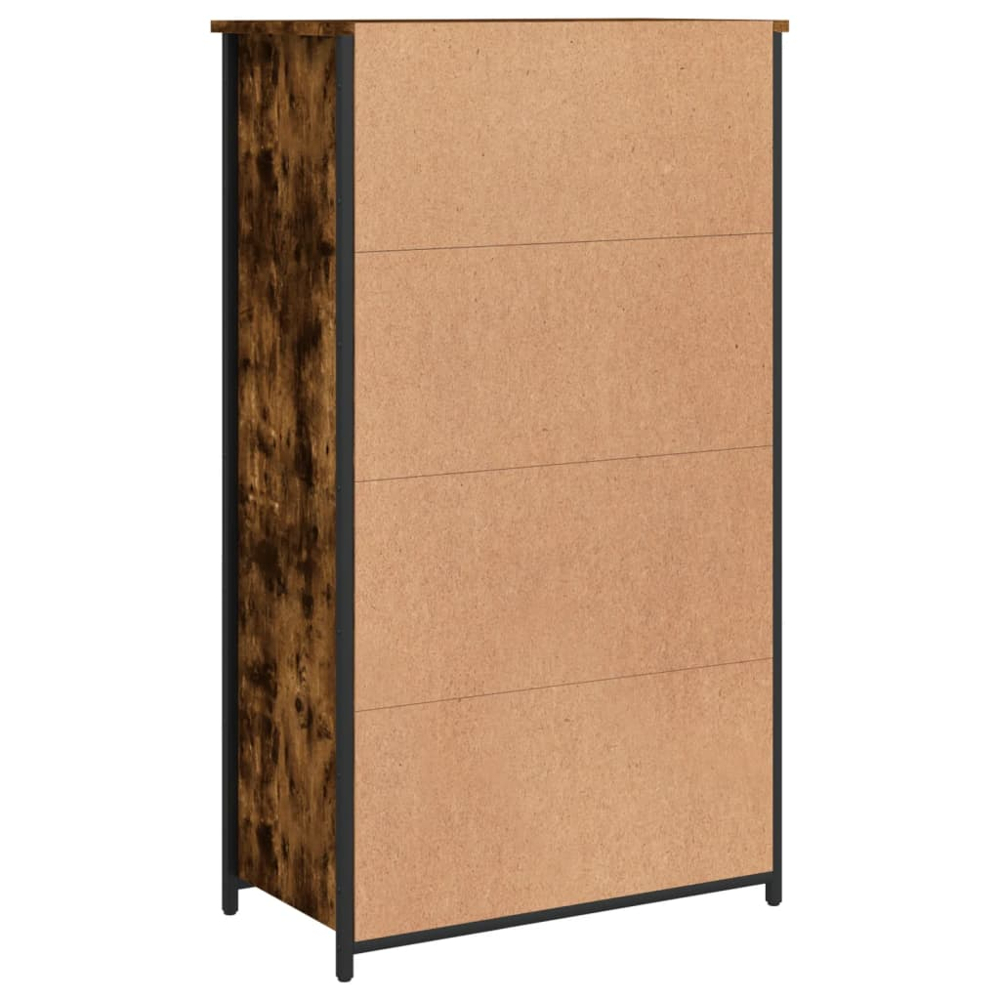 vidaXL 4 Door Smoked Oak Highboard Image 7