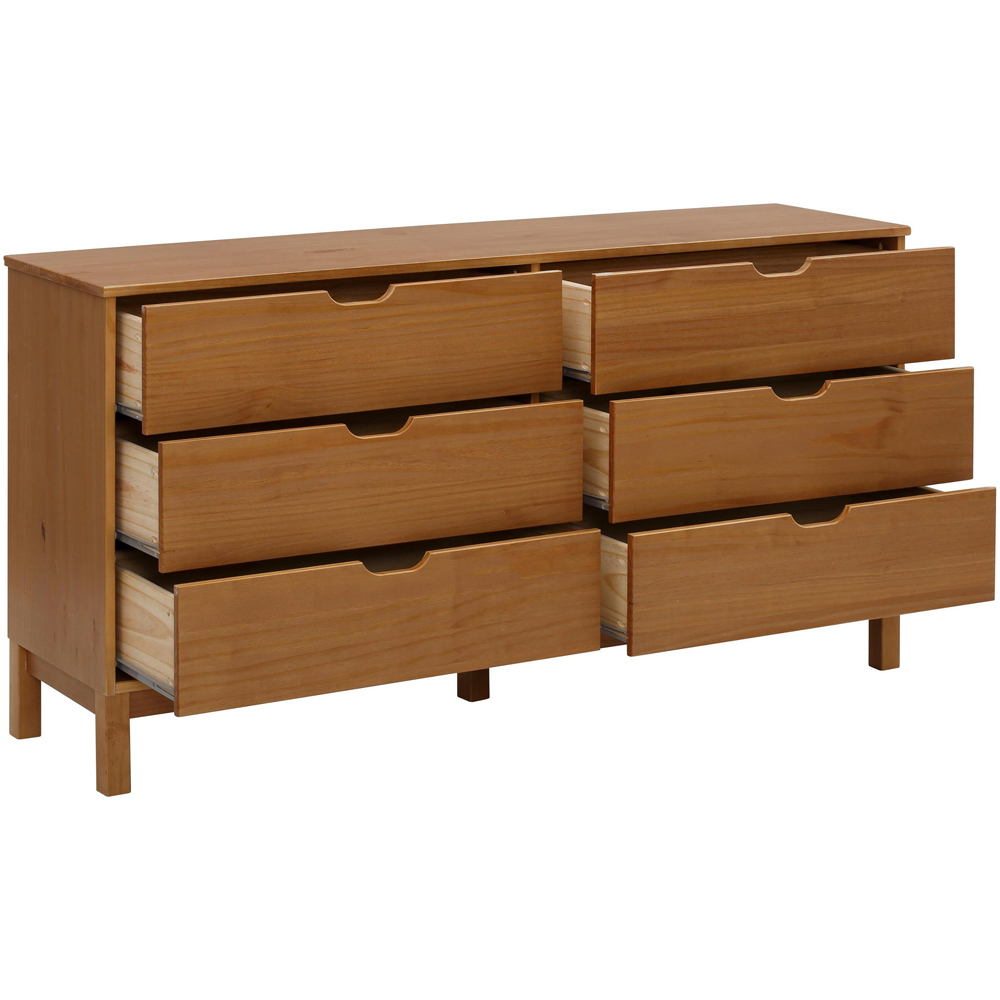 Loft24 Post 6 Drawer Solid Wood Chest of Drawers Image 4