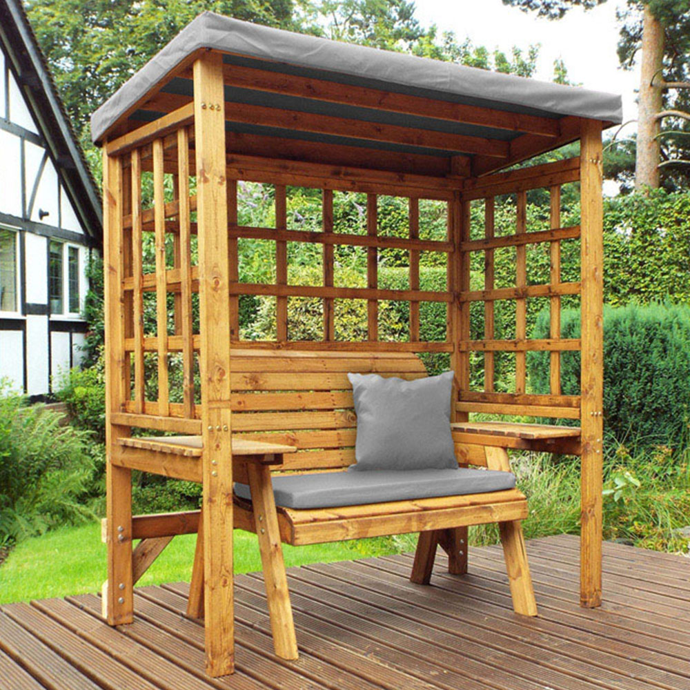 Charles Taylor Wentworth 2 Seater Arbour with Grey Roof Cover Image 1