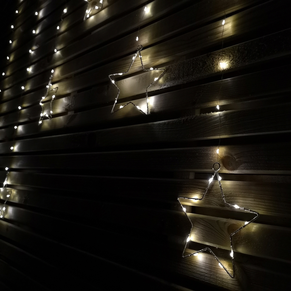 Samuel Alexander 140 Warm White LED Star Curtain Lights Image 3