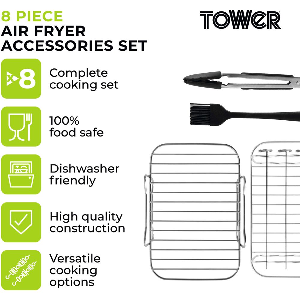 Tower Air Fryer Accessories Set 8 Piece Image 4