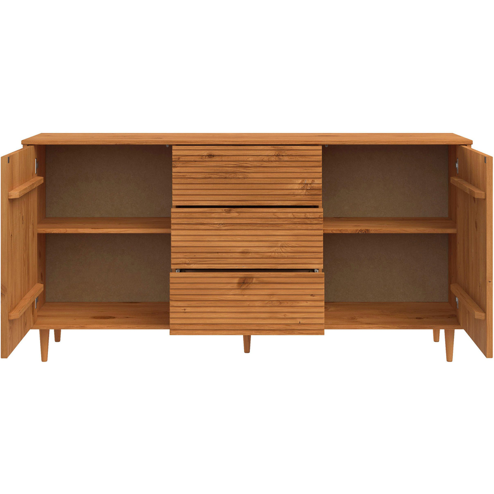 Loft24 Jerzy 2 Door 3 Drawer Stain Wax Sideboard Image 5