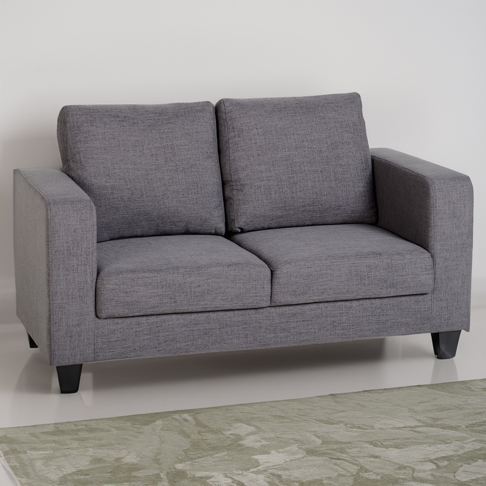 Seconique Tempo 2 Seater Grey PU Sofa Image 1