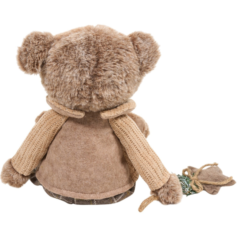 Charming Winter Shelf Sitting Bear Decoration Brown Image 3