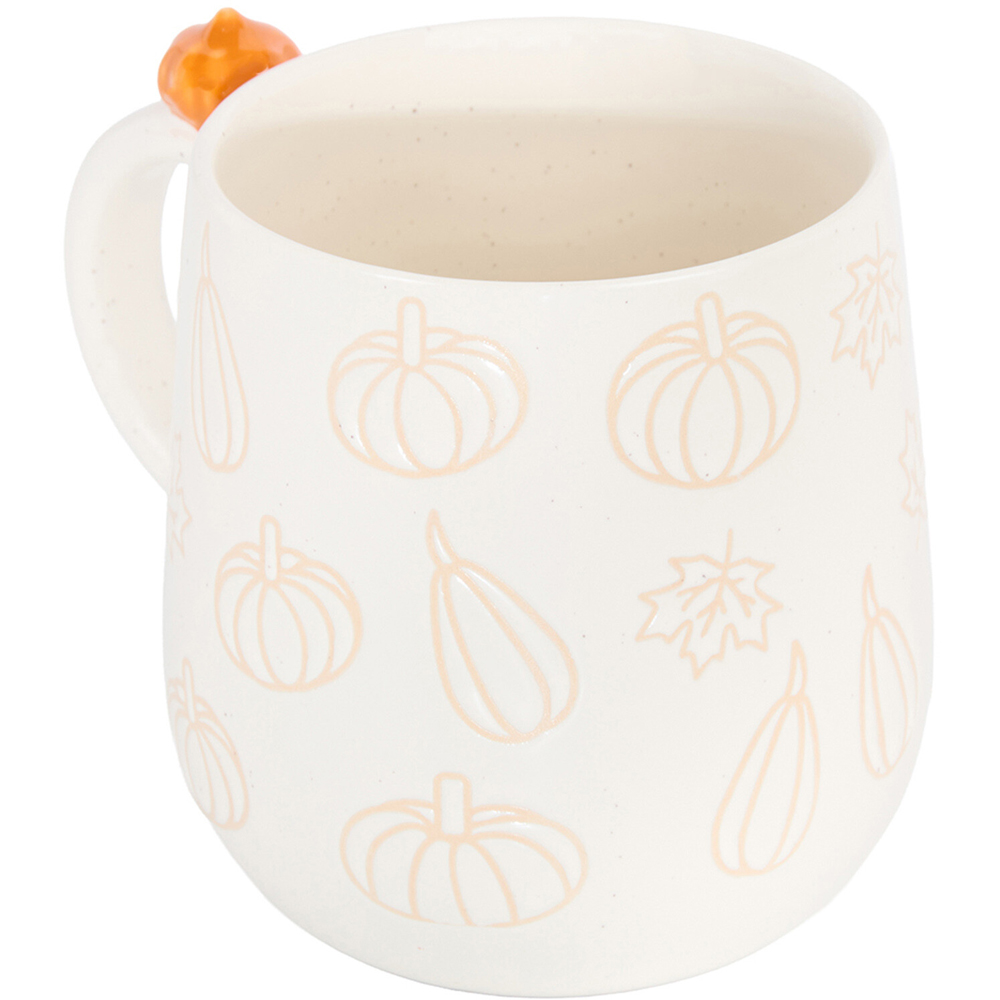 Autumn Pumpkin Handle Mug White Image 4