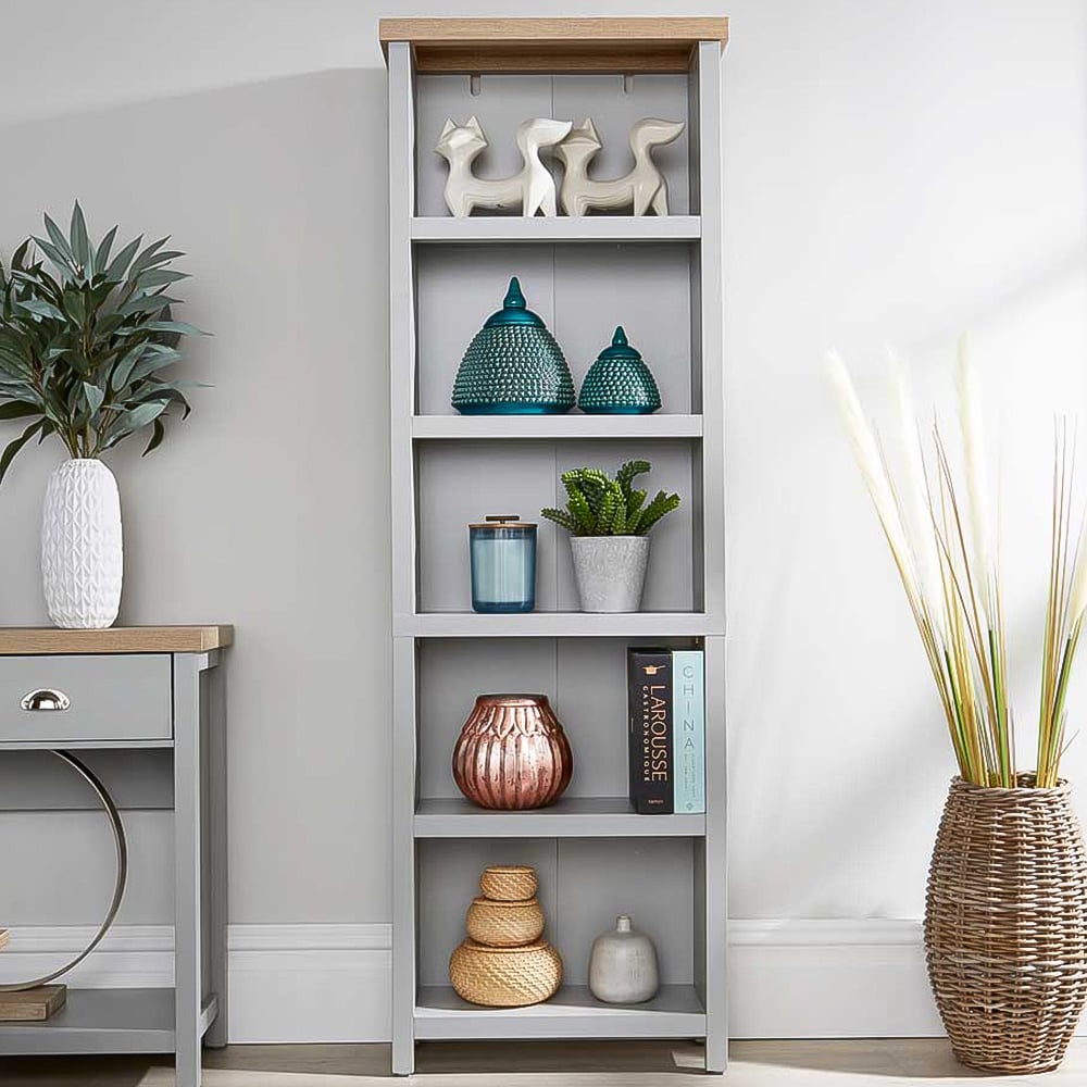 Home Source Avon 5 Tier Grey Tall Storage Unit Image 1