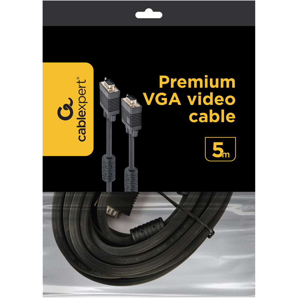 Cablexpert 5m Premium Dual Shielded VGA Cable with Ferrite Cores Image 3