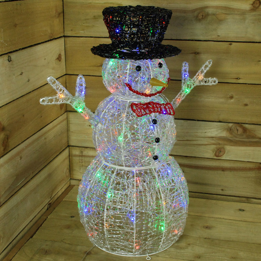 Samuel Alexander 88 Multicolour LED Acrylic Snowman Christmas Decoration 76cm Image 7