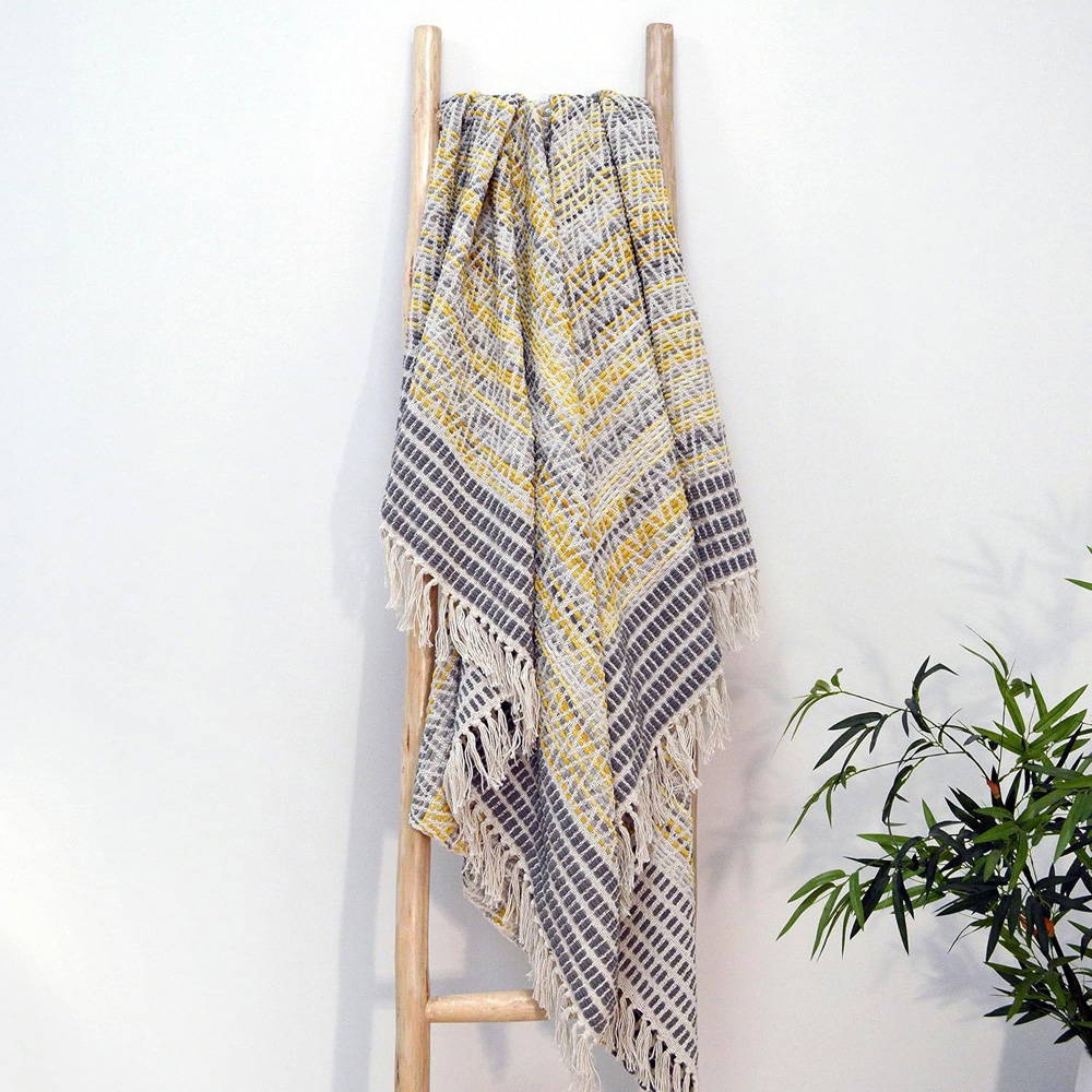 Allure Home Fashions Arizona Mustard Zig Zag Throw 125 x 150cm Image 4