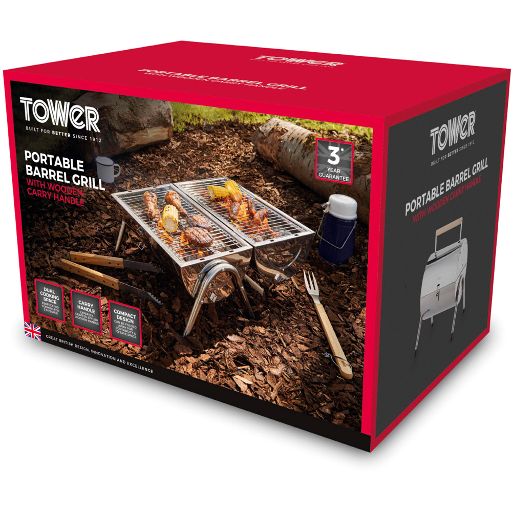 Tower Portable Barrel BBQ Grill Image 2