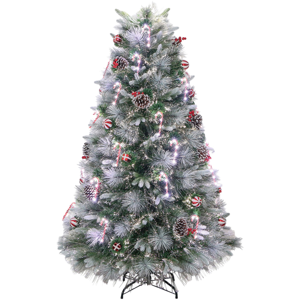 4ft Candy Cane Fibre Optic Christmas Tree Image 1