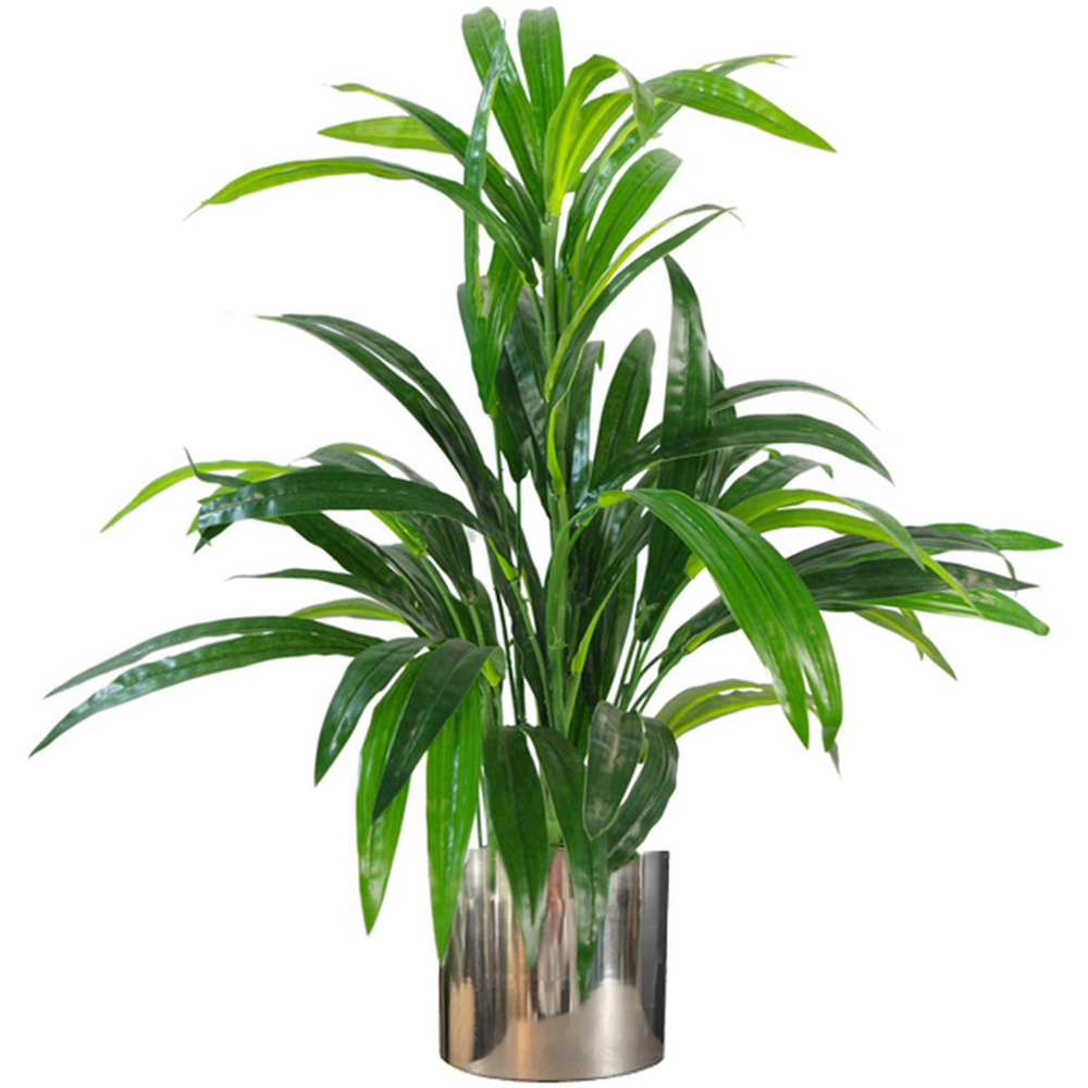 Leaf Polished Silver Metal Planter 20 x 18cm Image 3
