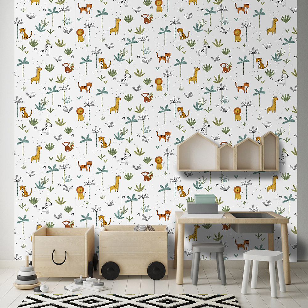 Muriva Cute Safari Wallpaper Image 2